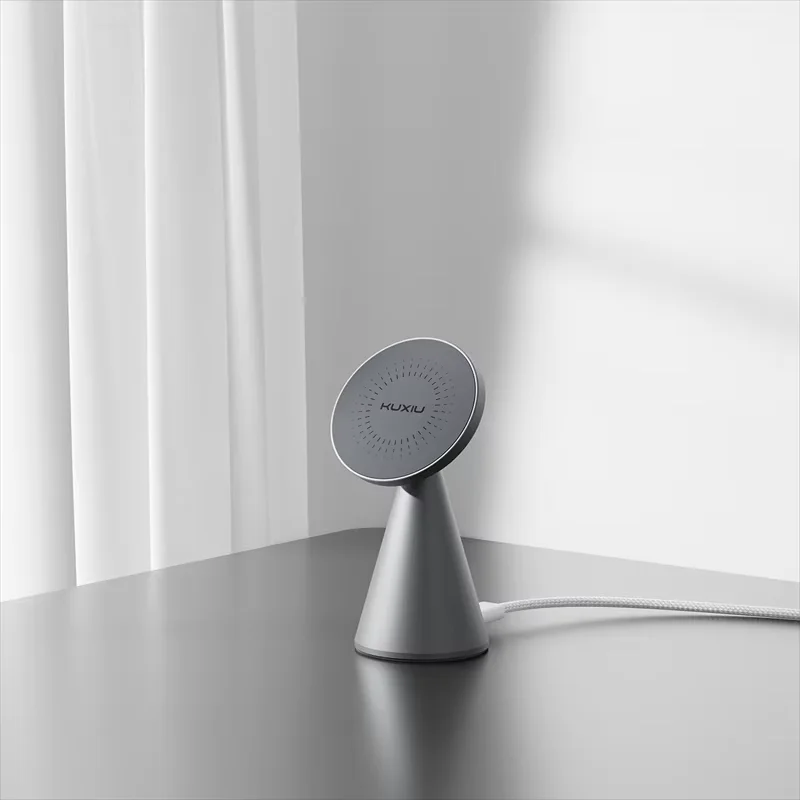 KUXIU X1 Turbo 25W MagSafe Wireless Charging Stand For iphone 18 17 16 Series,Aluminum Alloy Bracket Built-in 5-Layer Protection