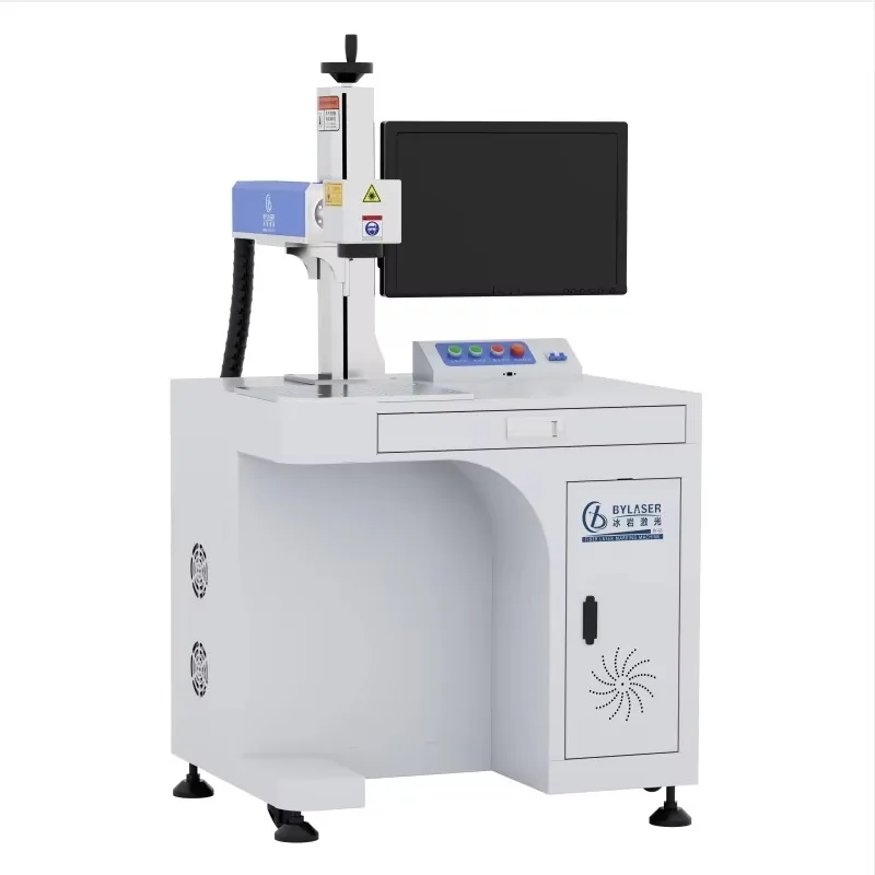 202530W Metal Zippo Lighter Fiber Marking Machine For Logo Printing Pattern Mark With Computer