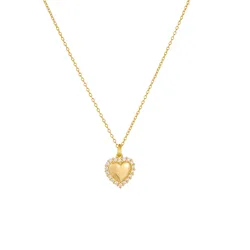 925 Sterling Silver Glossy Mini Heart Pendant Necklace Fine Jewelry Accessories