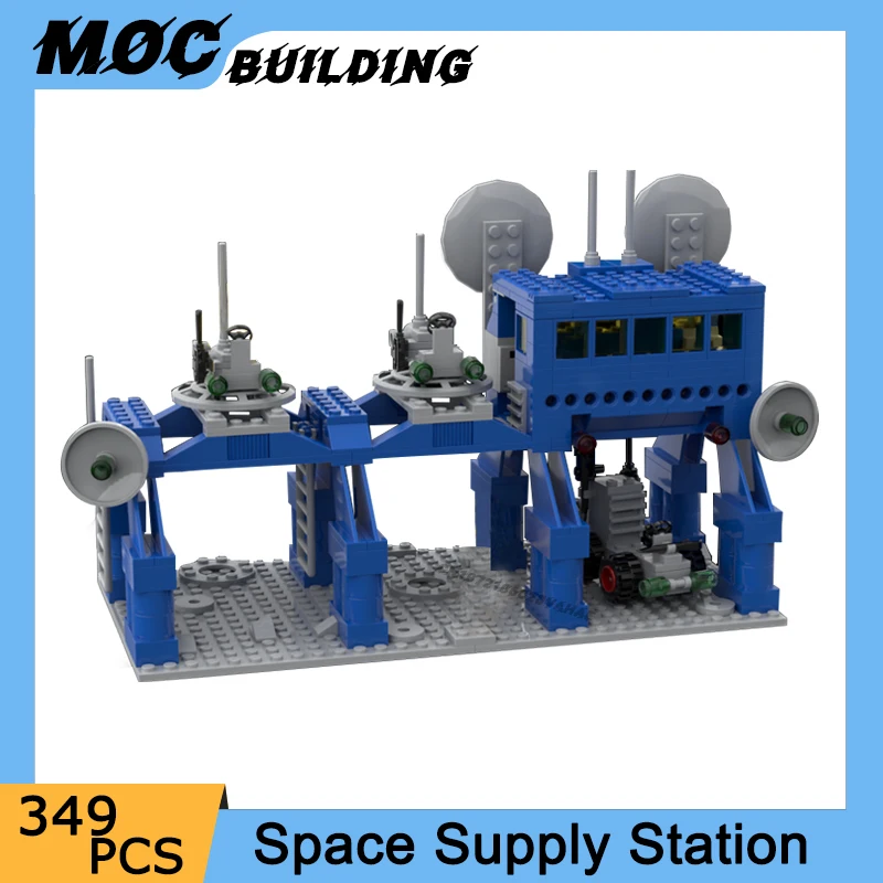 Moc Building Blocks Space Supply Station Model DIY Assemble Bricks Universe Exploration Educational Toys Collection Xmas Gifts