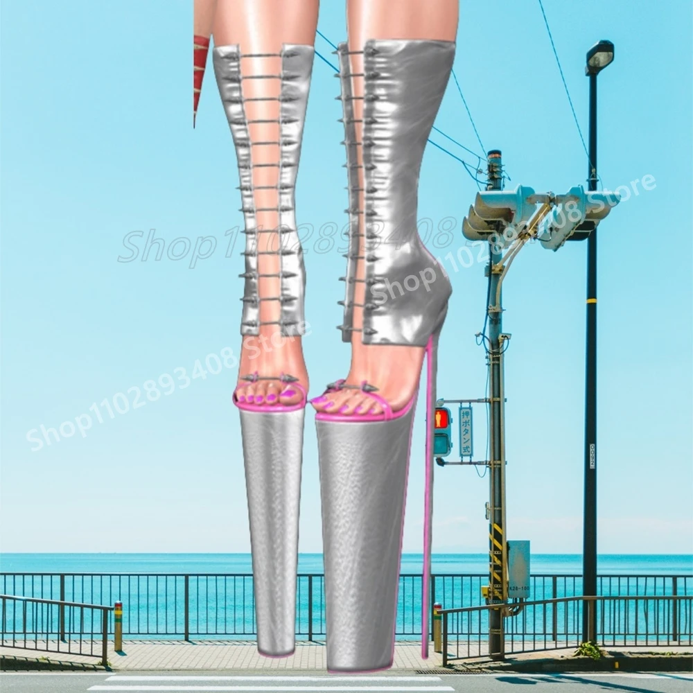

Solid Sexy New Design Sandal Boots Open Toe Hollow Matte Stiletto High Heel Fashion Sexy 2025 Women Shoes Summer Para Mujere