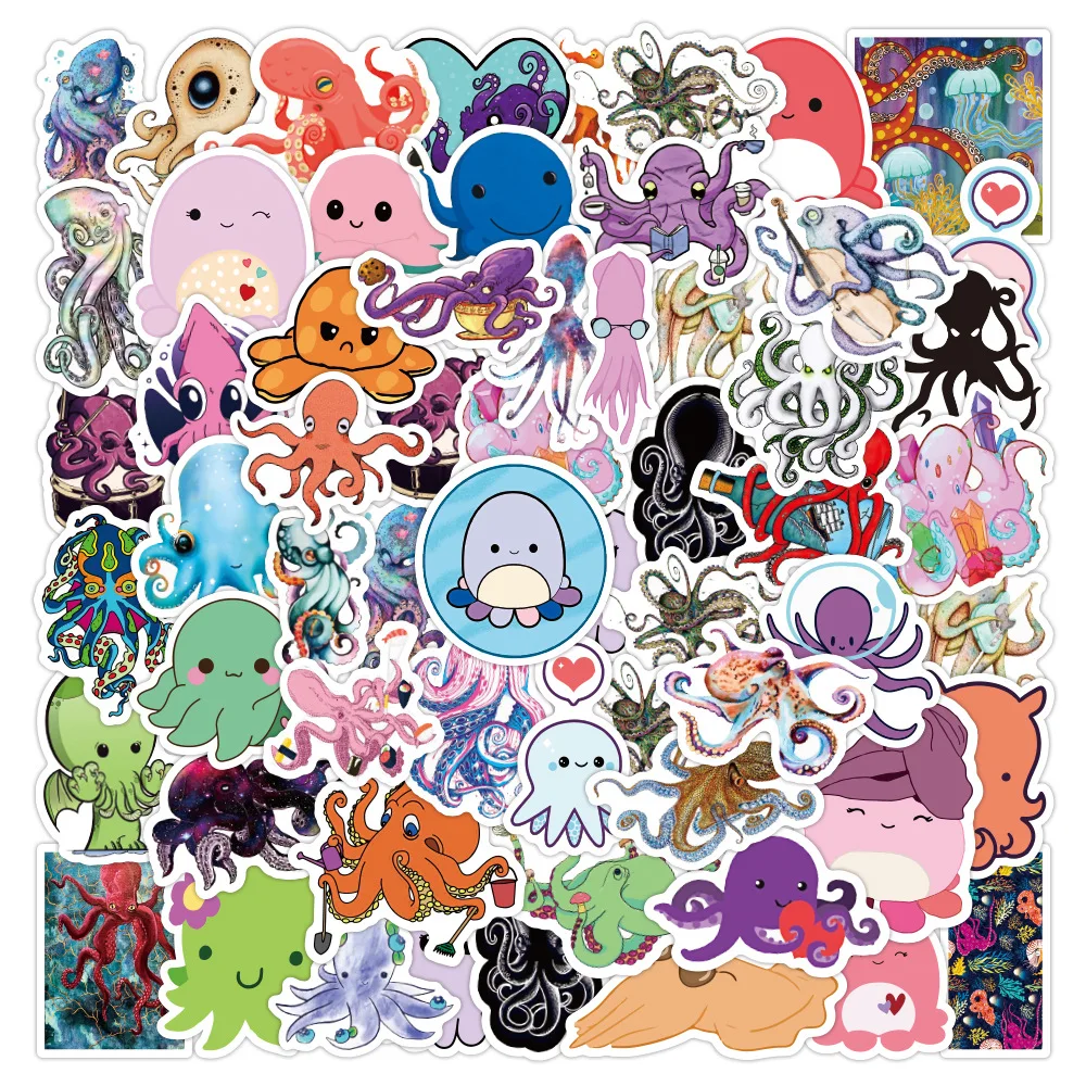 10/30/50PCS Cartoon Animal Stickers Series Creative Graffiti Decal Refrigerator Notebook Water Cup Guitar Decoration Wholesale