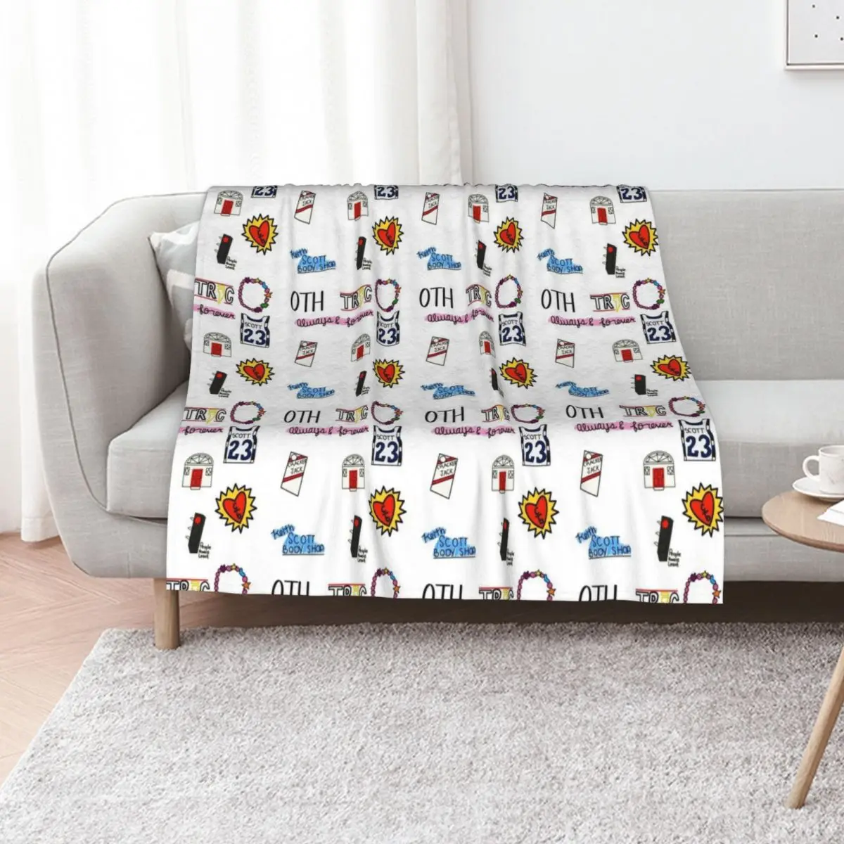 One tree Hill sticker pack Throw Blanket Sofa Heavy manga Decorative Sofa Plush Plaid Blankets
