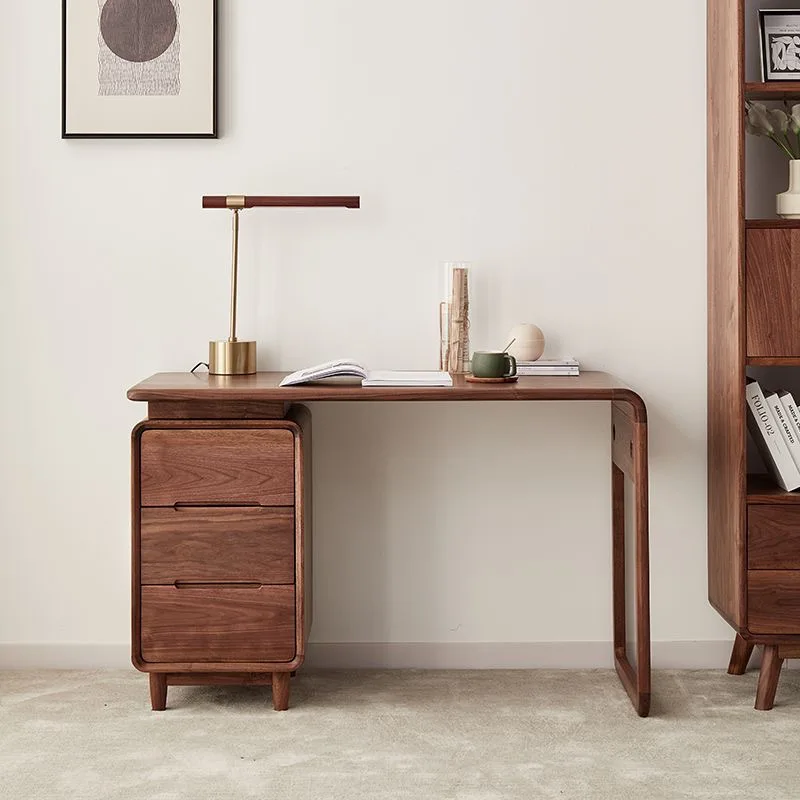 Black walnut room computer Internet celebrity writing  study all solid wood  new Chinese style