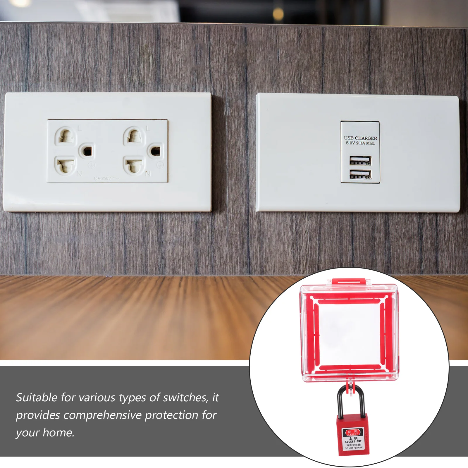 

1Set Switch Protective Cover Safety Guard Wall Switch Button Protector Resin Pc Durable Anti- for Home Use
