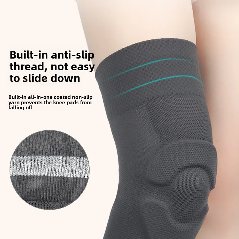 Sports Knee Pads Men Women Breathable Non Slip Thickened EVA Meniscus Protection Patella Fixing Belt Running Basketball Fitness