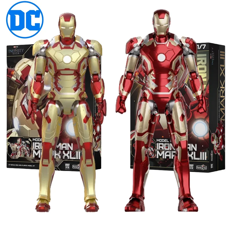 DC Fondjoy Iron Man MK42 MK43 1/7 Lighted Assembly Action Figure Ironman Model Kit Anime Collection Toys