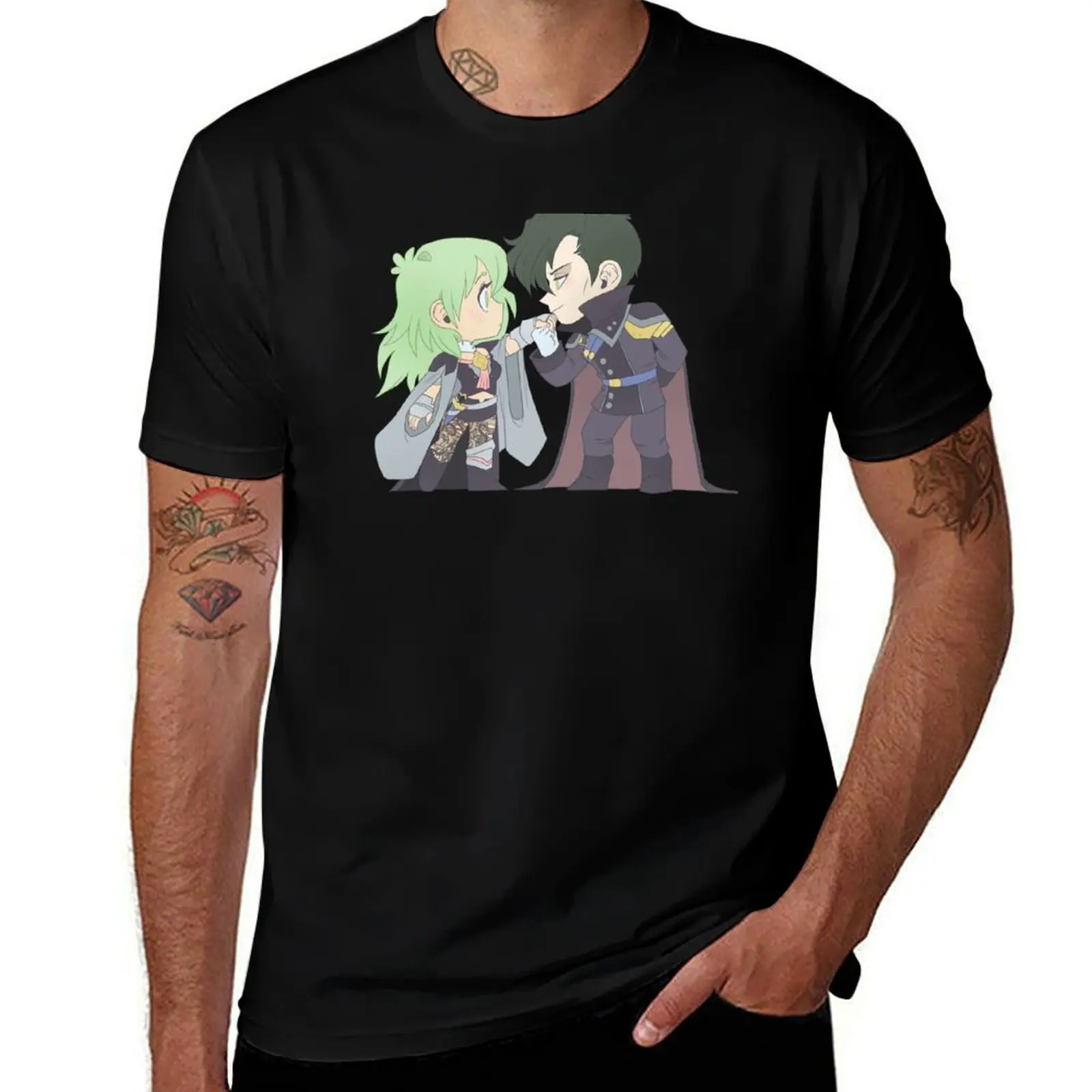 

Byleth x Hubert - Fire Emblem Three Houses - Chibi Cuties T-Shirt t shirts for man pack white cotton tshirt 100% T-Shirt