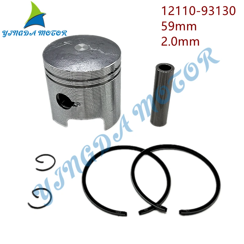 

12110-93130 Piston Std For Suzuki Outboard Mortor DT9.9 DT15 59mm（2.0mm） STD Boat Motor