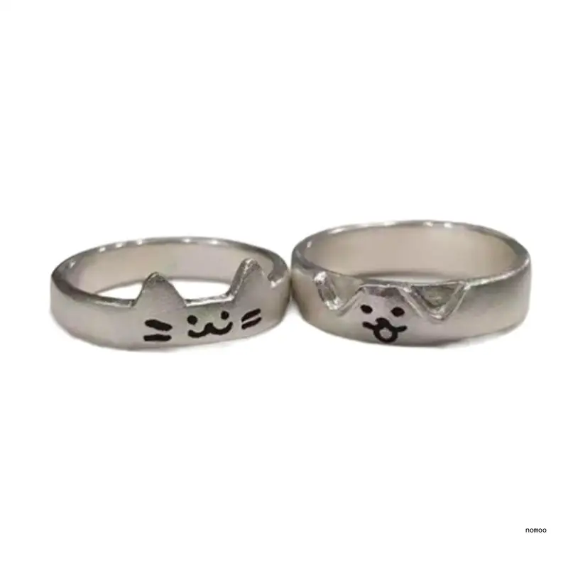 Fashionable Finger Rings Dainty Dog and Couple Rings for Animal Enthusiasts