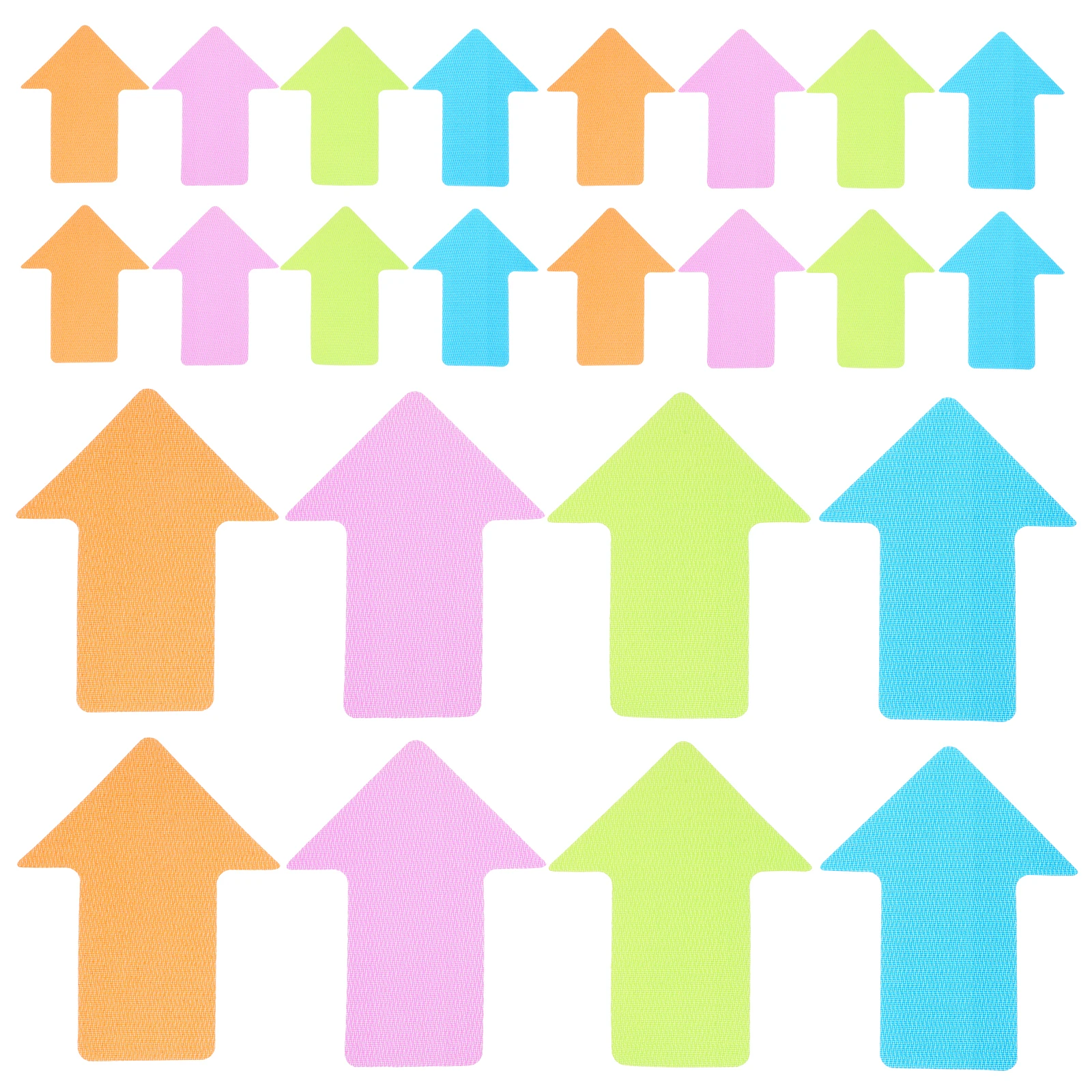 

24 Pcs Carpet Markers 4 Inch Arrow Shape Nylon Stickers for Classroom Soccer Training Gym Floor Sports Exercise Easy