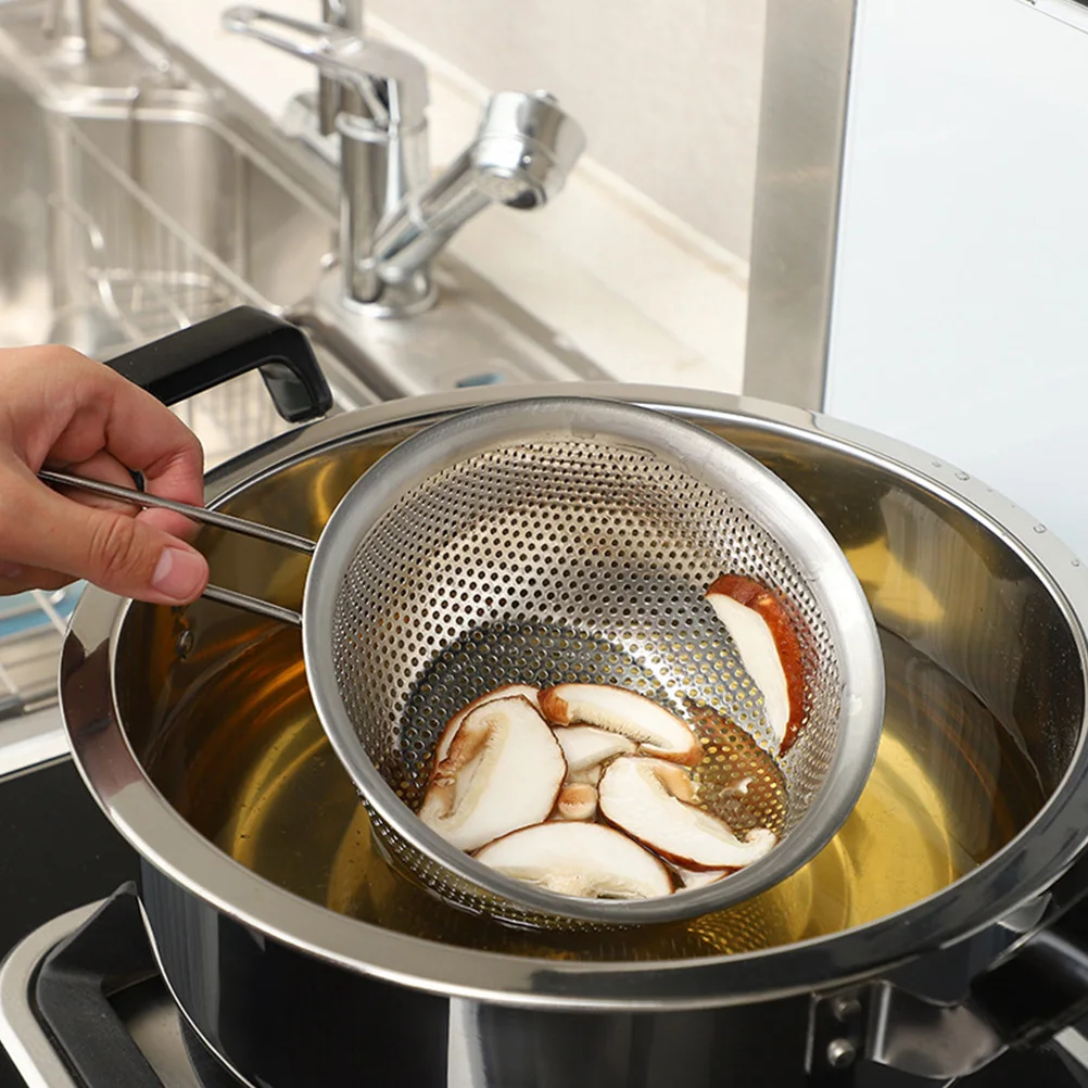 

Sift Stainless Steel Drain Basket Metal Colander Food Rice Strainer Dish Drainer