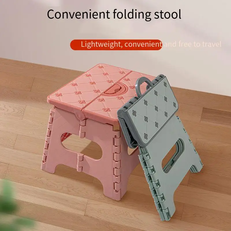 Portable Small Bench for Changing Shoes, Padded Outdoor Mazar Plastic Folding Stool for Home Use for Adults and Children