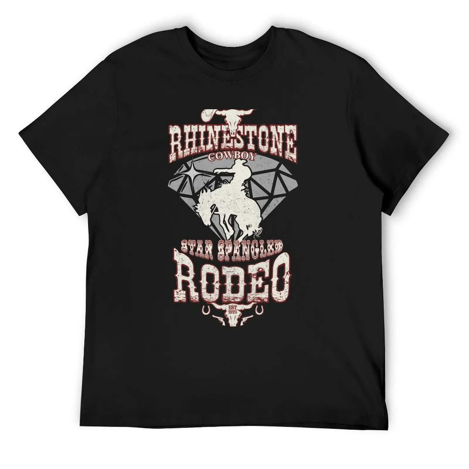 

Rhinestone Cowboy T-Shirt anime figures Short sleeve tee valentines clothes anime clothes outfits for men