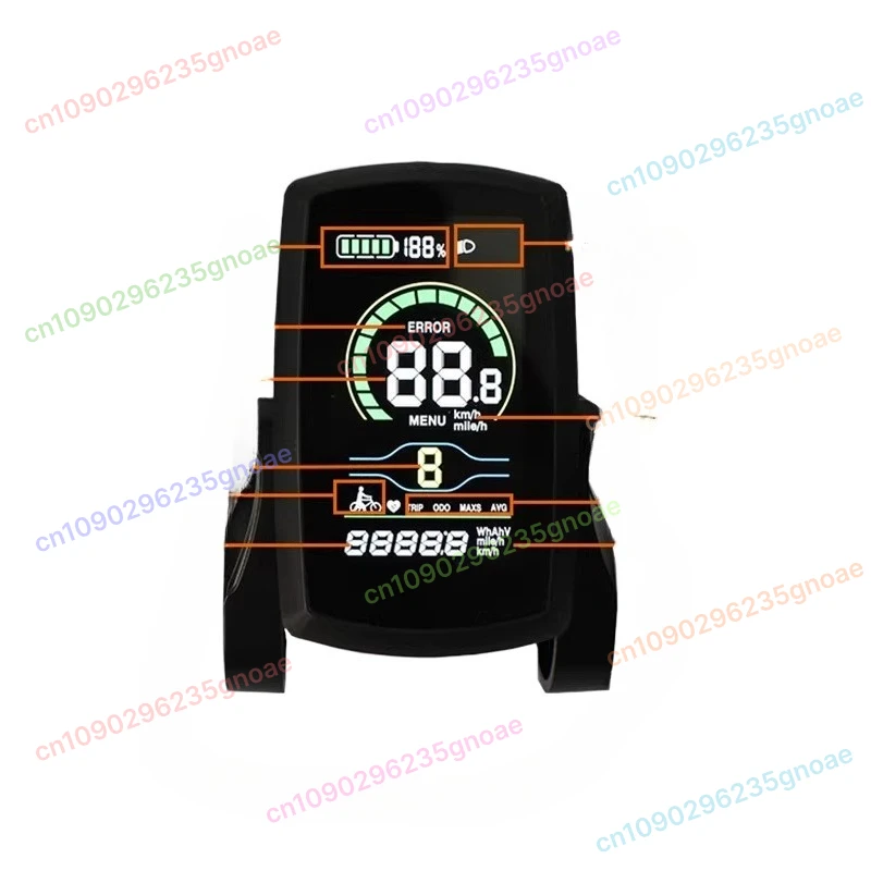 

YL80C Ebike Display Meter - 36V/48V 5-Pin Speed Control Panel (for Fits ENGWE/Fat Tire Bikes & Yolin Conversion Kits)