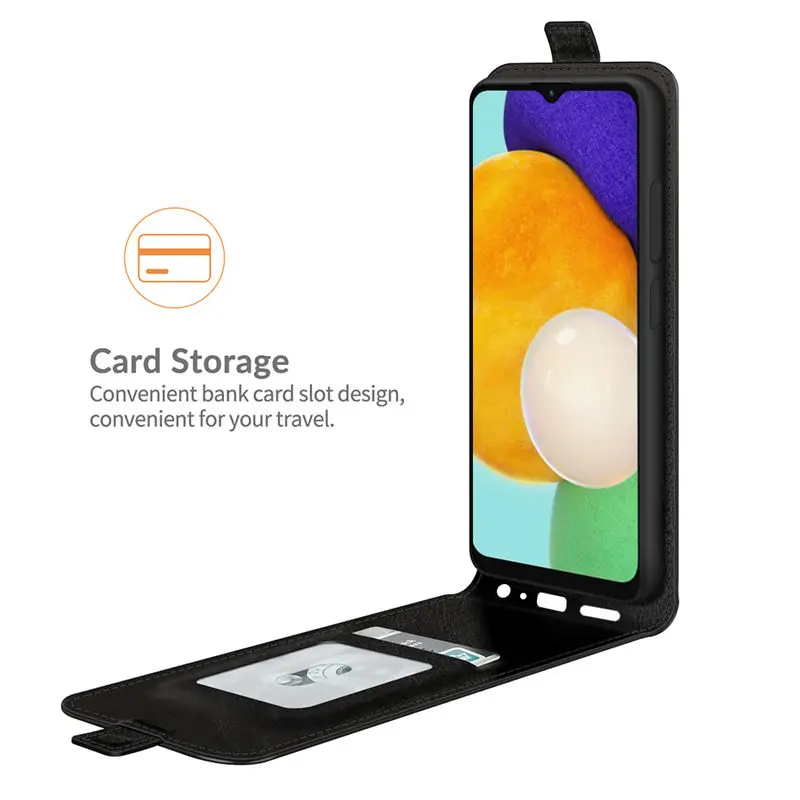 For Samsung Galaxy A13 Cover Phone Cases Flip Card Vertical Leather For A53 A33 4G 5G A73 A23  A04 A14 A34 A54 Capa чехол