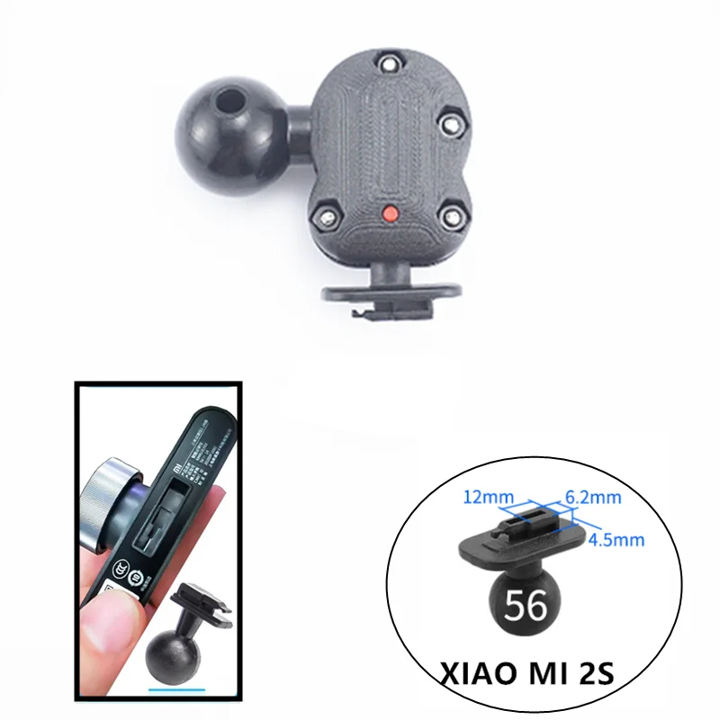 

1-дюймовый шар с шариковым адаптером для Xiaomi Mijia 2S, держатели для видеорегистратора, кронштейн для записи вождения, автомобильная фиксированная вешалка, аксессуары, зажим