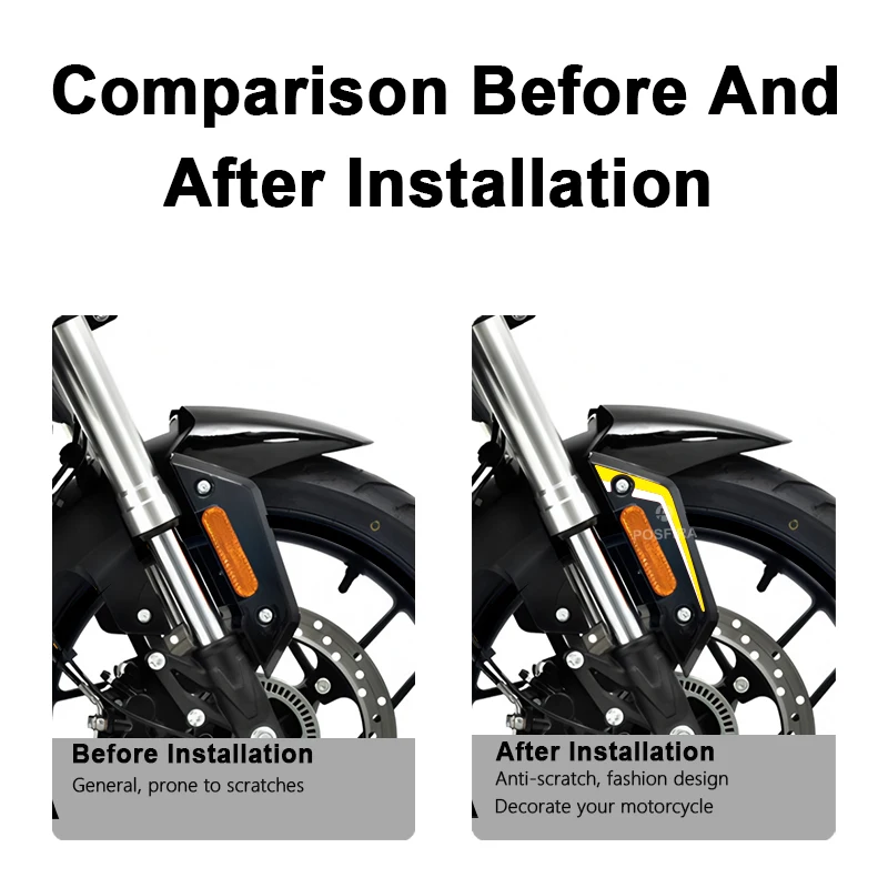 POSFIRA Motorcycle Front Fender Stickers Vinyl Decal for Voge 125R 125 R R125 2023 2024 2025 Mudguard Strip Tape Accessories