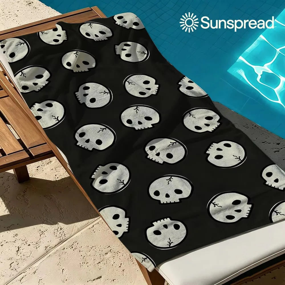 Skulls Reaper Light Weight Quick Drying Microfiber Beach Towel Soft Absorbent Bath Towel for Camping Yoga Swimming Beach