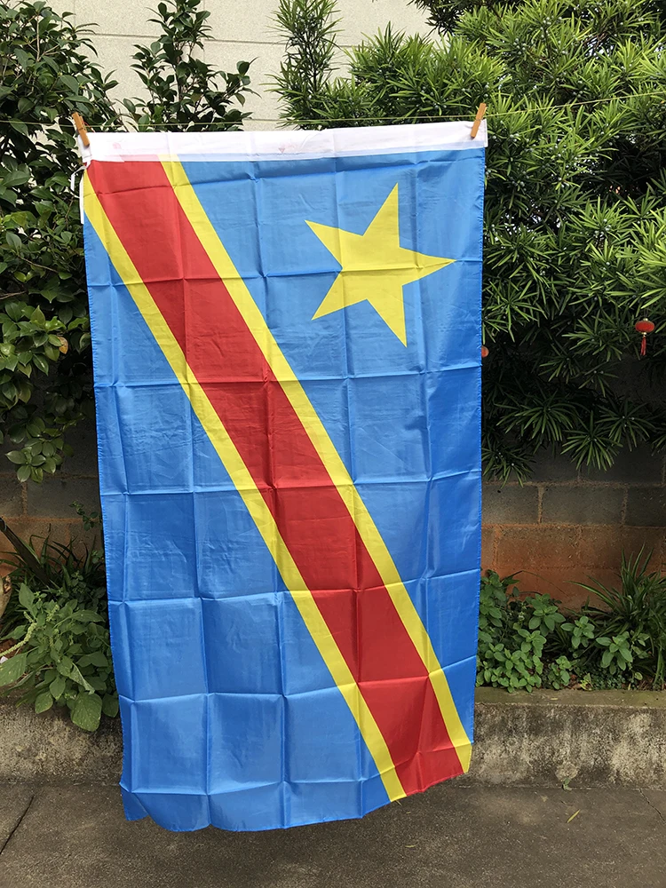 Z-ONE FLAG Congo Democratic Republic of the Congo flag 3x5 ft 90X150cm polyester hanging Indoor Outdoor Decoration banner