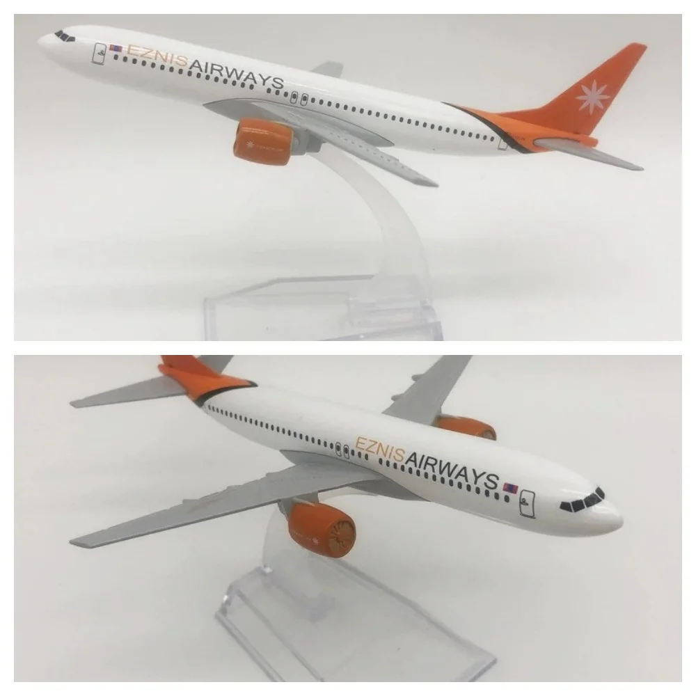 B737 Eznis Airways 16cm Aircraft Model Diecast Metal 1/400 Scale Airplanes Replica Collectible Miniatures Airplane Souvenir Gift