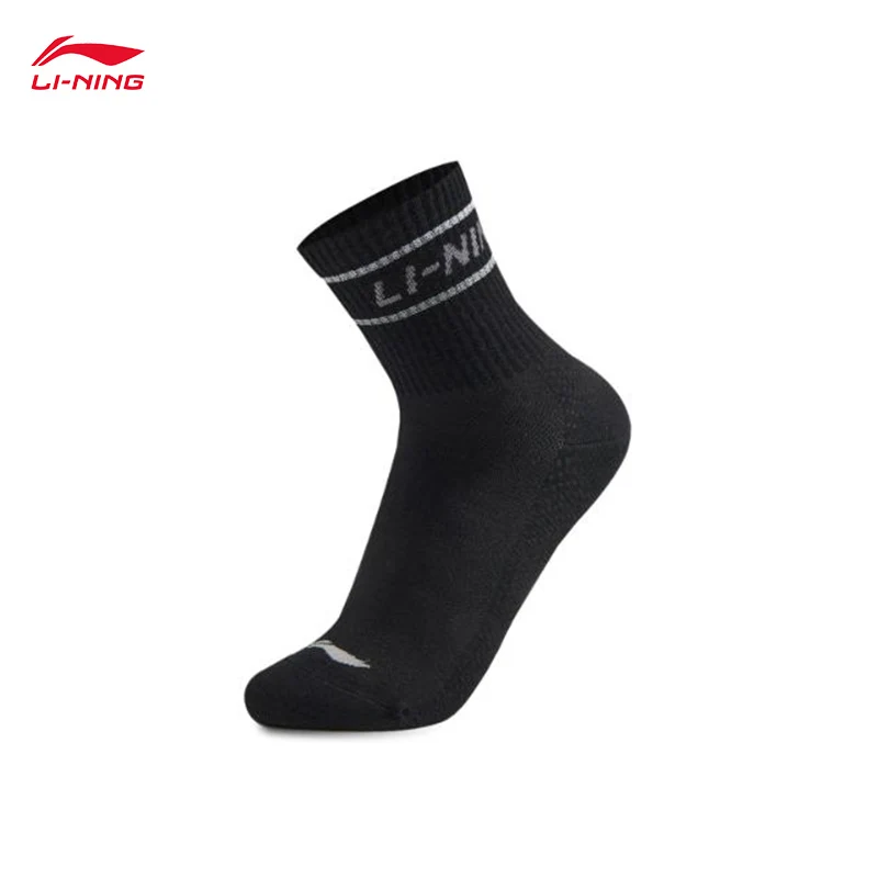 جوارب LI-NING Sports Life Series AT._BACTERIA ثلاثة أزواج من الجوارب القصيرة القابلة للتنفس والمريحة AWSV073