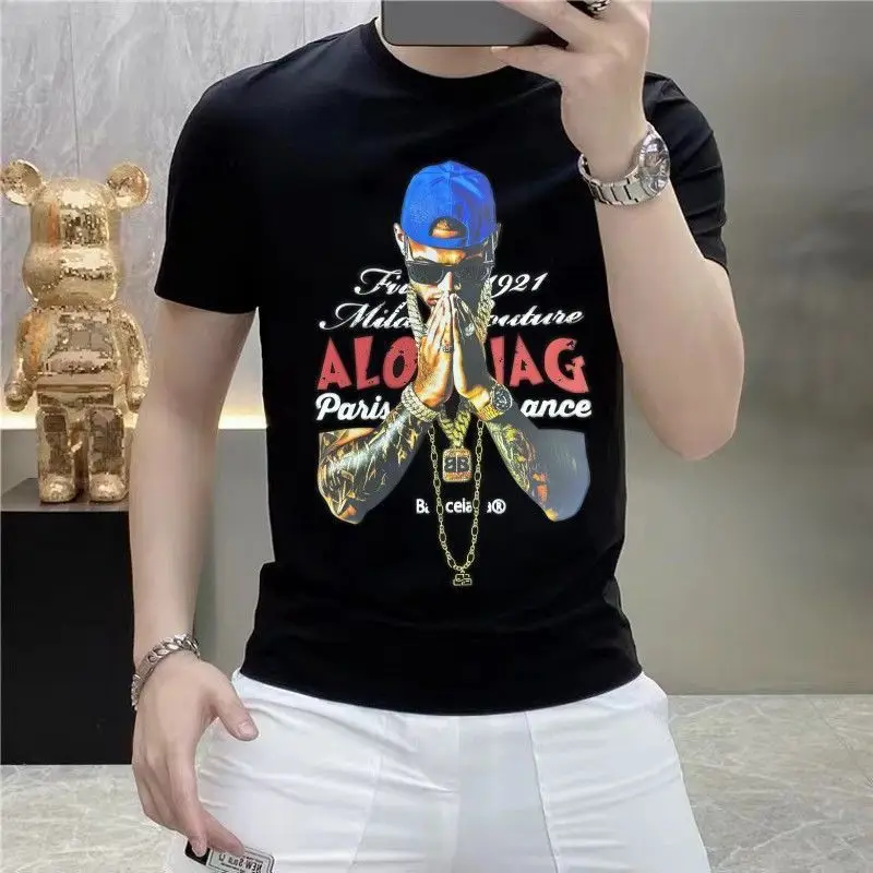 

Новые высококачественные футболки с принтом персонажей хип-хопа и рэпера для мужчин и женщин с подходящими свободными топами с круглым вырезом и короткими рукавами