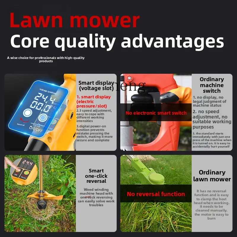 D21 Brushless Electric Lawn Mower Rechargeable Agricultural Multifunctional Backpack Weeding Artifact