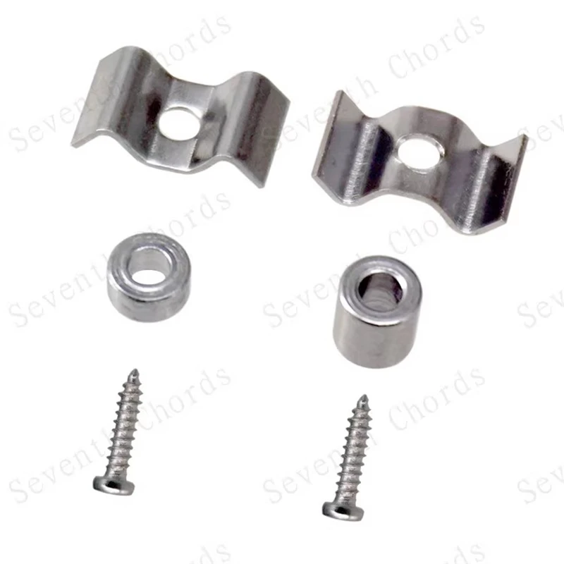 1 Pair String Trees Retainers Electric Chrome With Screw Guide Fit Electric Guitar Accessories