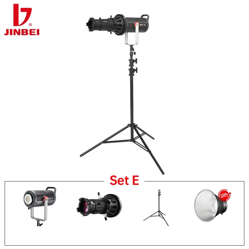 JINBEI EFC-150 RGB Led Continuous Light set with EF spot snoot set for Video Recording studio