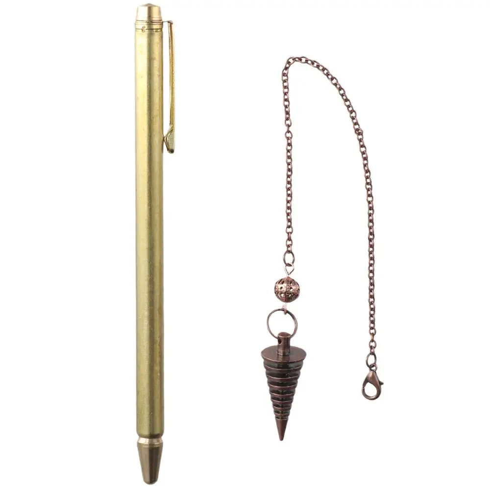 3Pcs Portable Pen Shape Metal Detection Rod Buried Items L Rods Pure Copper Dowsing Rods Retractable Divining Rods