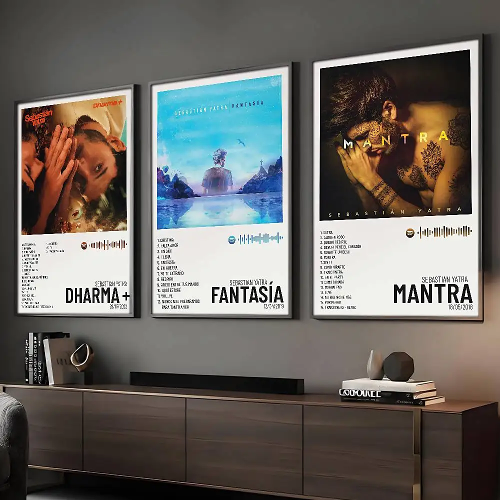 Póster de cantante Sebastian Yatra, arte de pared adhesivo impreso, impermeable, para el hogar, sala de estar, Bar, decoración estética