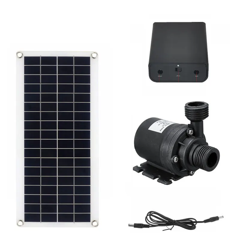 500W 800L/H WaterPump With 100W Solar Panel Ultra-quiet Submersible Water Pump Motory Fish Pond Garden Fountain Decoration