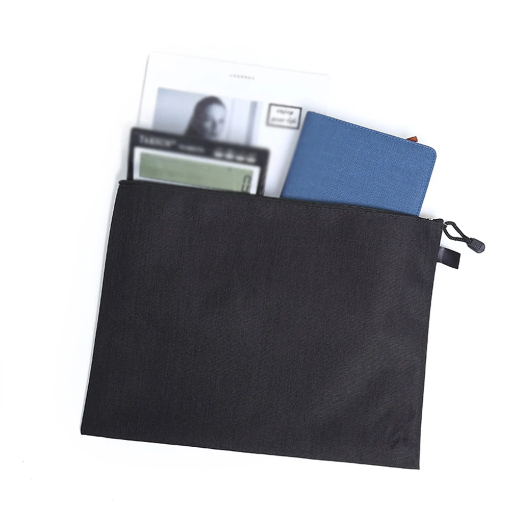 

10 Pcs Reusable Zipper Bag Simple Portable File Student College School Supplies