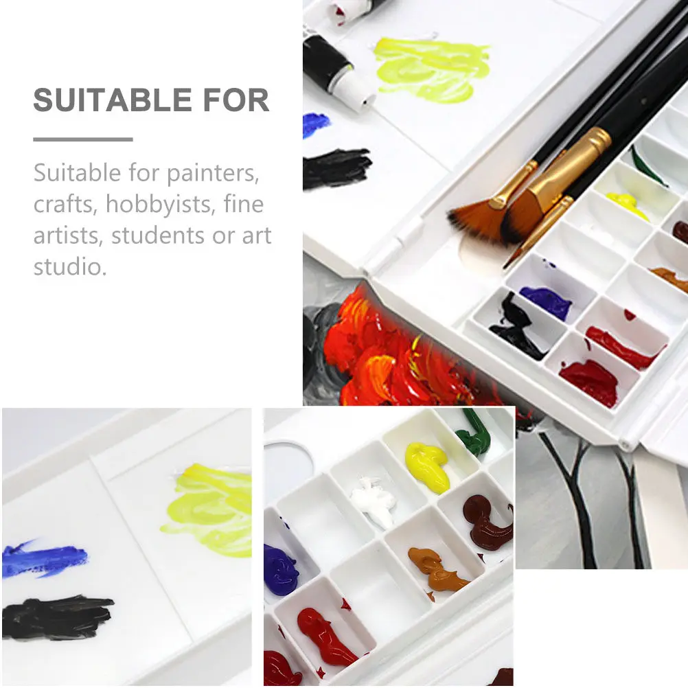 Paint Storage Box Palette Portable Watercolor Mixing Travel Halloween Christmas Empty Watercolor Paint Box Pigment