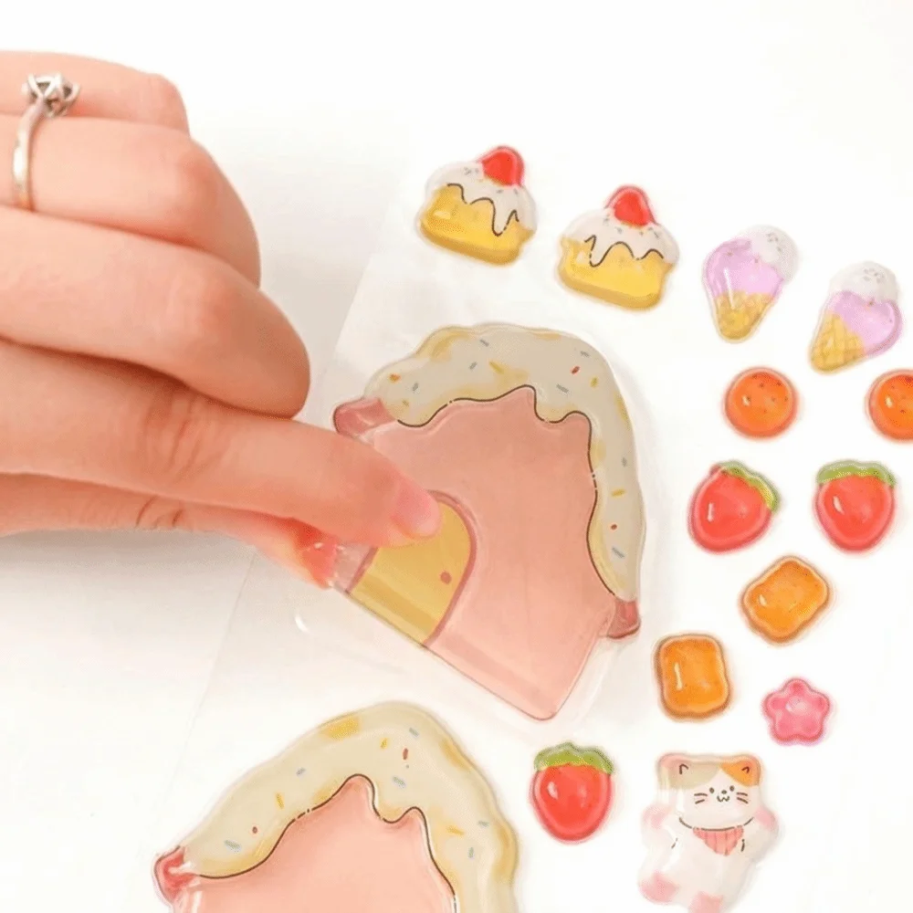 Glow-In-The-Dark 3D Stacking Stickers Handmade DIY Creative Luminous Embossed Stickers Cute Focus-Enhancing Cartoon Stickers