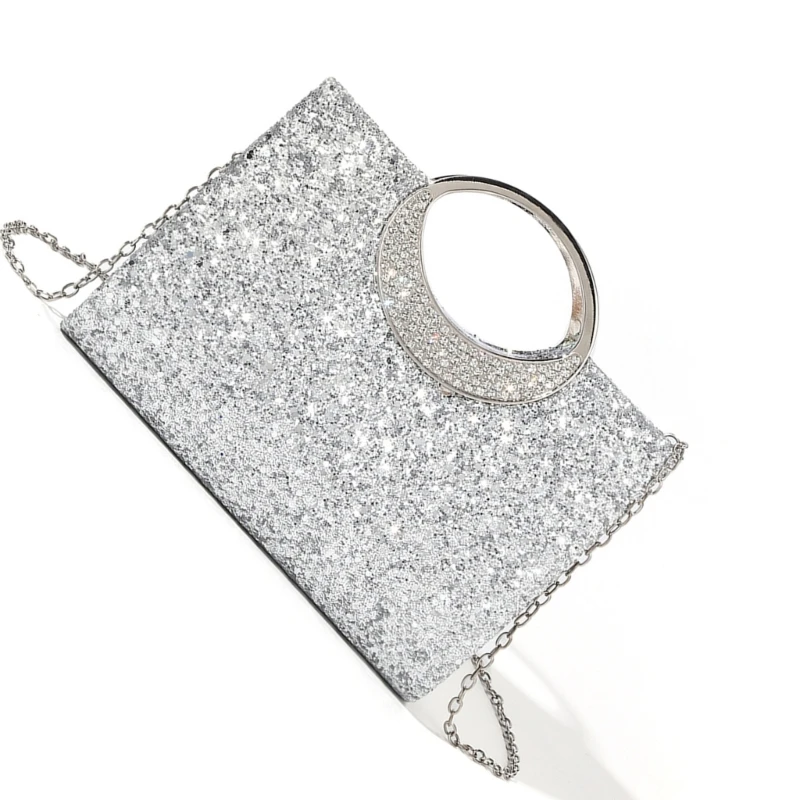 

X7XC Clutches Purses Women Shoulder Bag Sequins Purses and Handbags for Wedding Party
