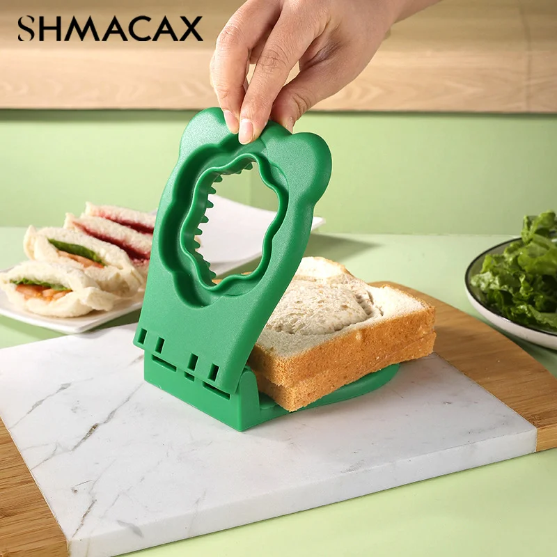 Kids Sandwich Mould Cute Flower Shaped Stainless Steel Bread Mould Cookie Cutters Mold Baking Tools For Breakfast Making