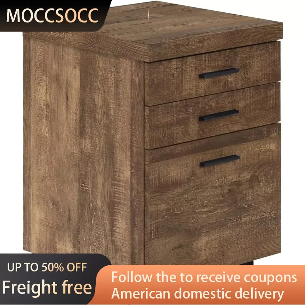 

Storage Pc Cabinet Modern Filing Cabinet-3 Drawer Reclaimed Wood/Castors Brown Document Filing Cabinets for Office Closet