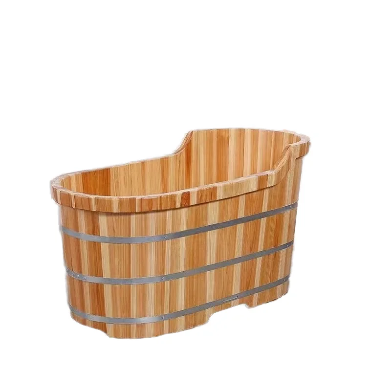 

Modern design wooden outdoor bathtub 1 person cold insert bathtub for hotel ice bath cold water