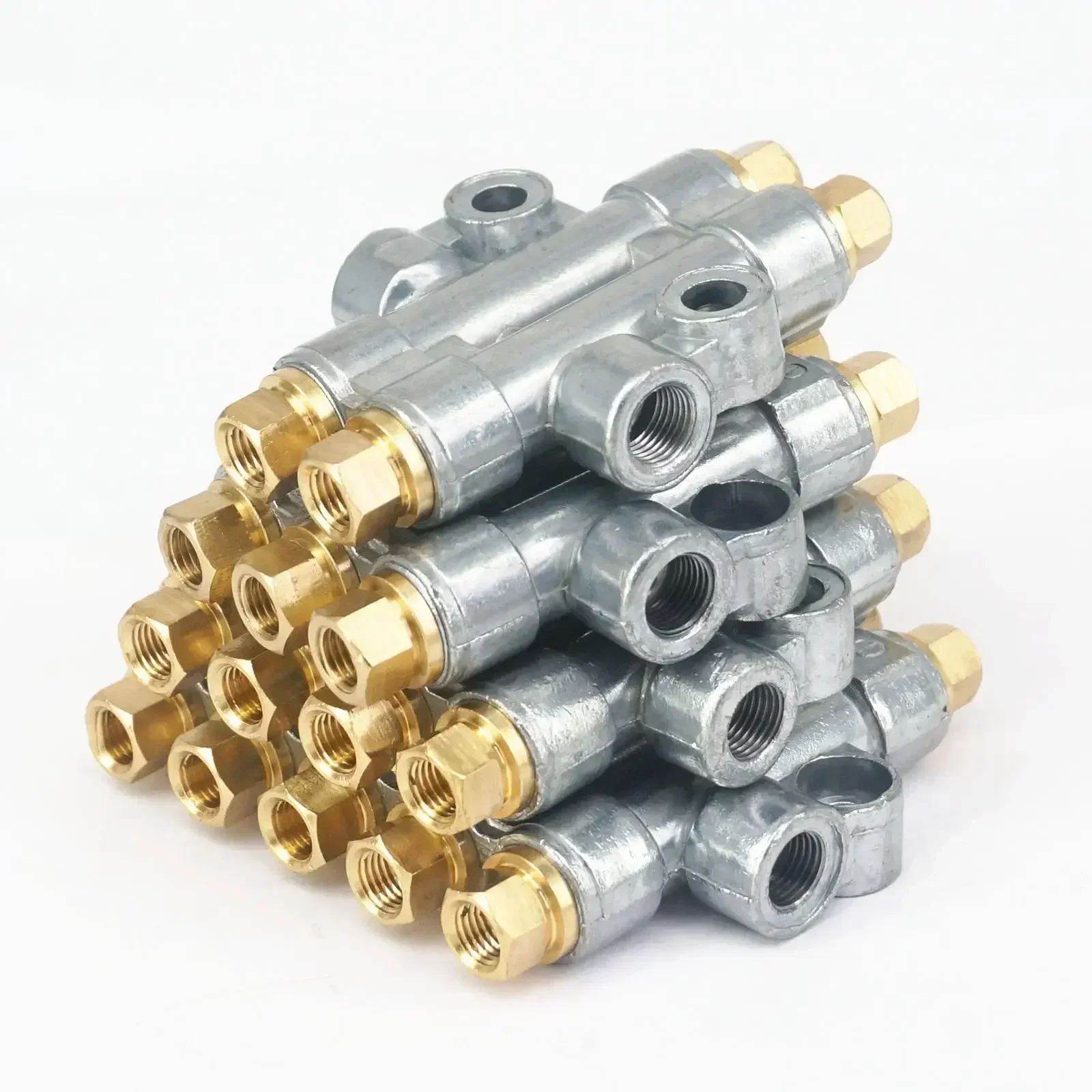 In M8x1 Out M10x1 2/3/4/5/6/7/8/9/10 Ways Aluminum Lube Oil Piston Distributor Value Manifold Block for Lubrication