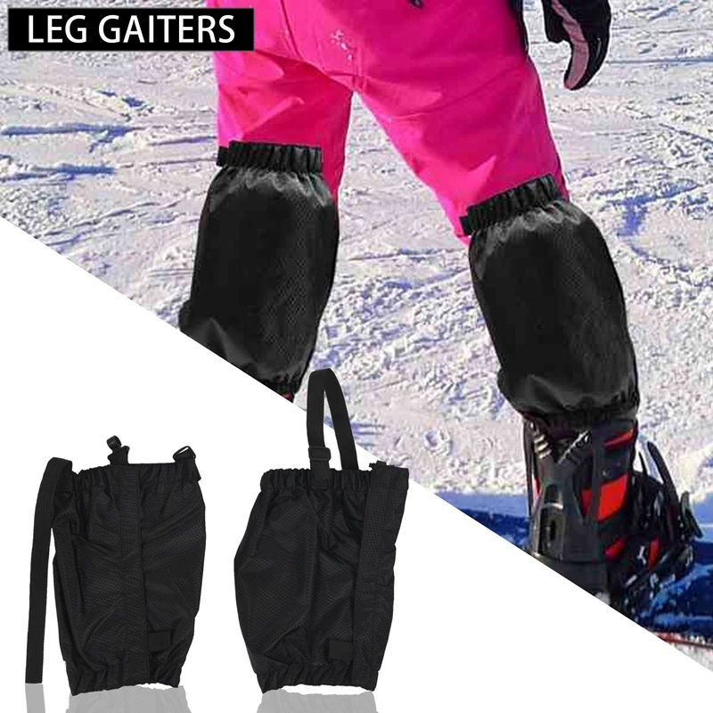 1 Pair Leg Gaiter Waterproof Anti-Tear Ankle Gaiters Ski Gaiters For Outdoor Hiking Walking Climbing Hunting