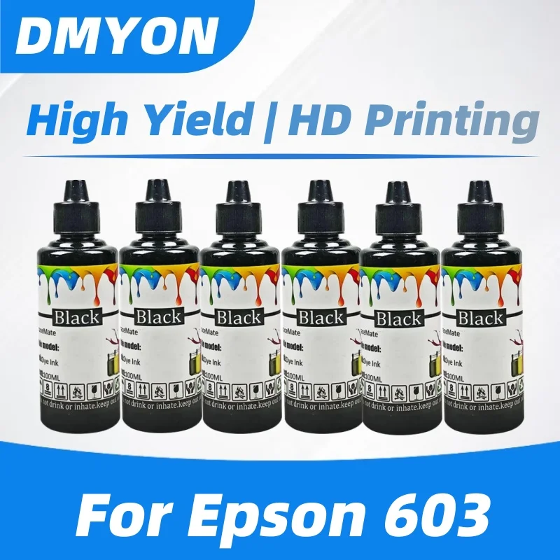 DMYON 603 Ink Refill Kit Compatible for Epson XP 2100 2105 3100 3105 4100 4105 WF 2810 2830 2835 2850 Printer