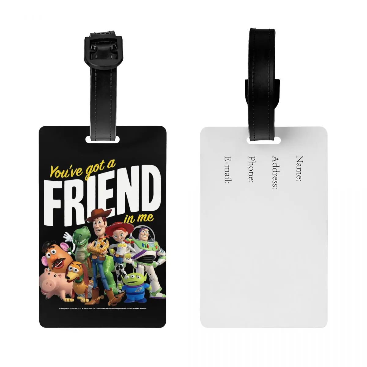 Luggage Tag Toy Story Cartoon Buzz Lightyear Holder Baggage Boarding Tags Name ID Address Holder Tag Women Men Baggage Tags Gift