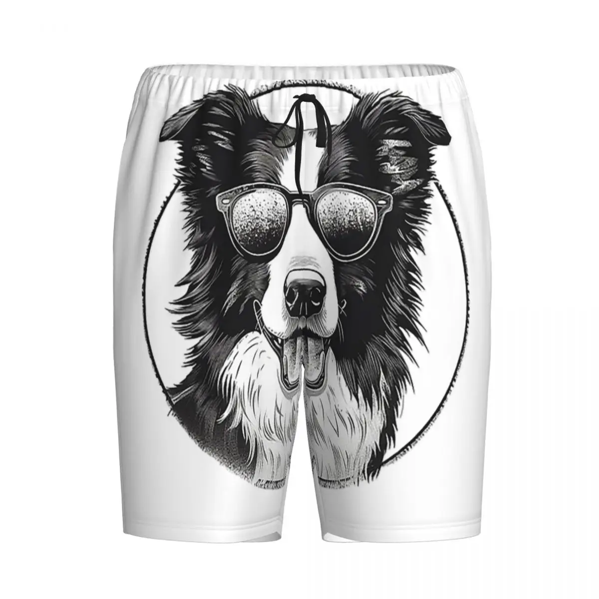 

Custom Border Collie Shorts Sleeping Pants Men Pajama Pants Lounge Sleep Sleepwear Bottoms