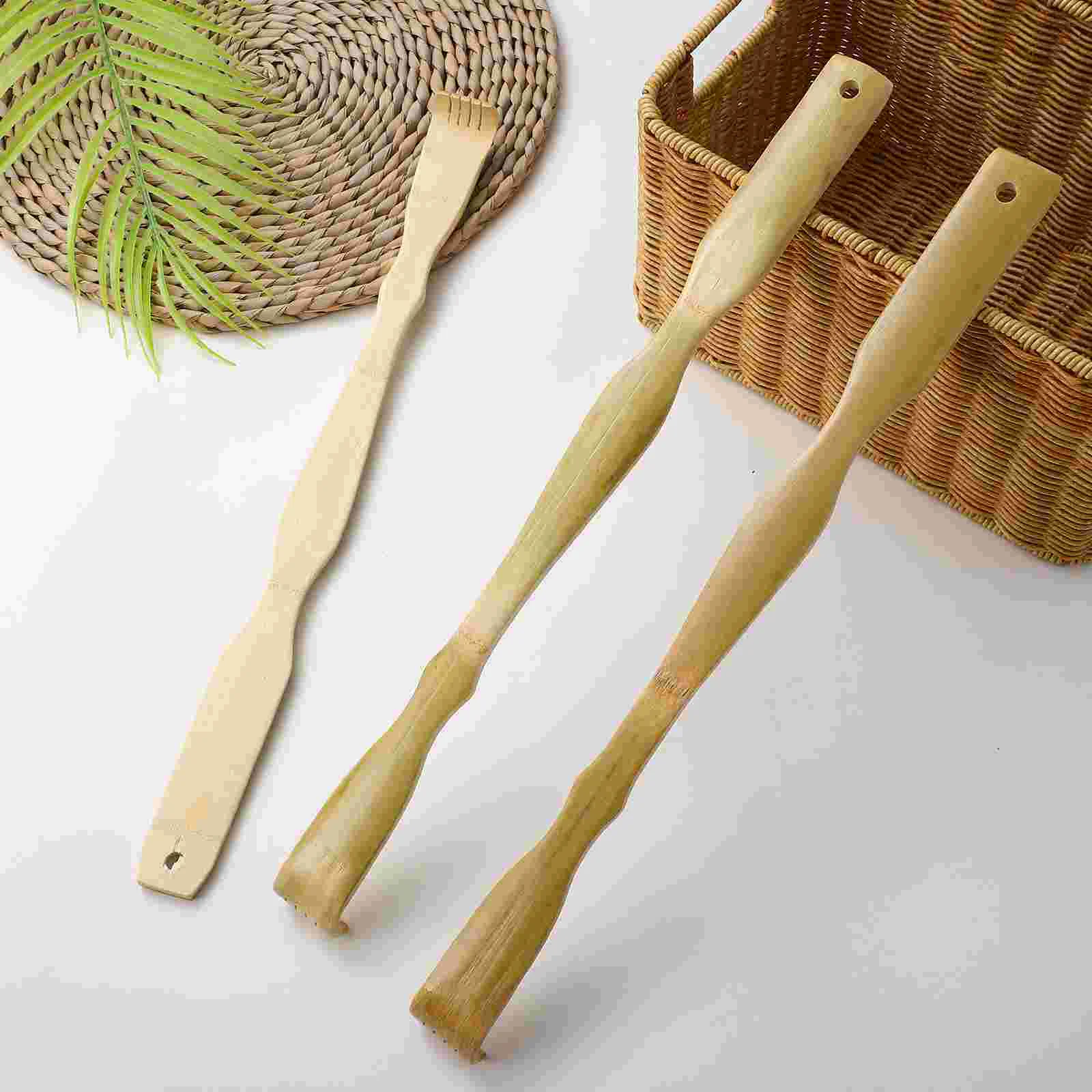 3 Pcs Back Scratcher for Women Face Tool Claw Wooden Portable Bamboo Long Handle Elder