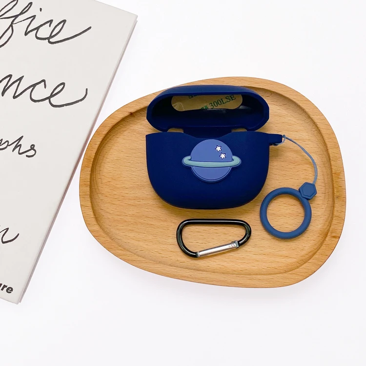 Funda de dibujos animados para JBL ENDURANCE RACE, anillo de silicona, protección anticaída, Auriculares Bluetooth, caja de accesorios