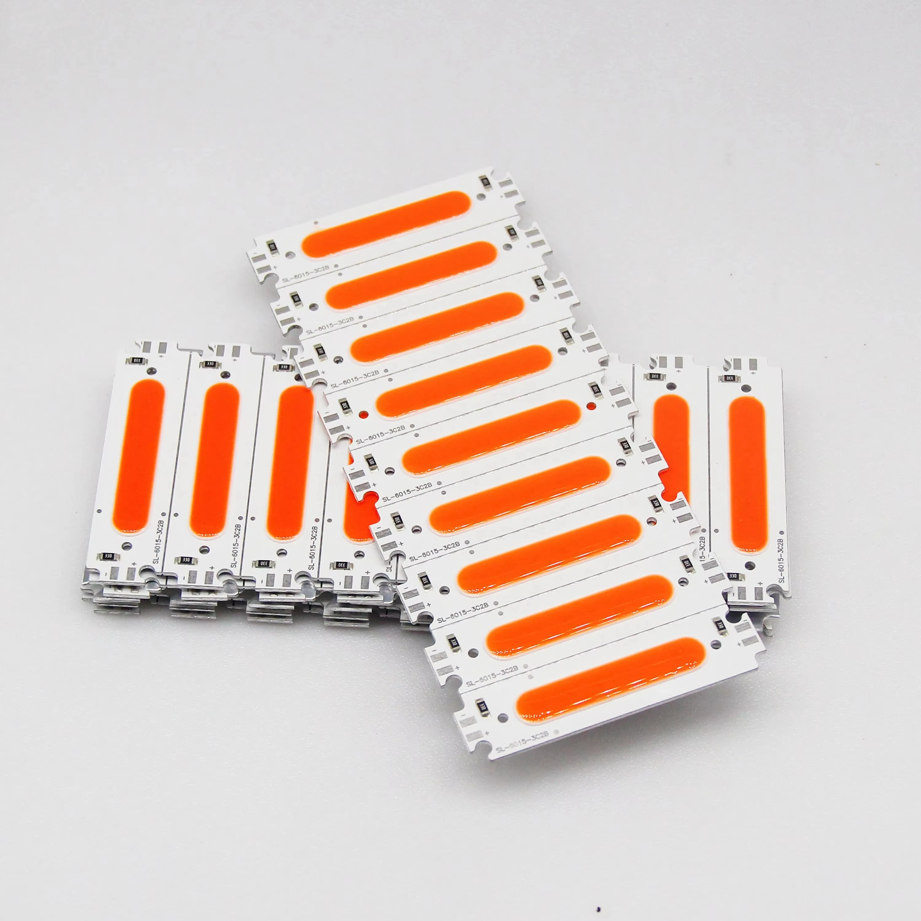 10PCS 60*15mm 2W COB LED Chips Board Diody Moduł Strip Źródło światła Matrix Lamp Bar Wielokolorowy 12V Do DIY Panel Akcesoria