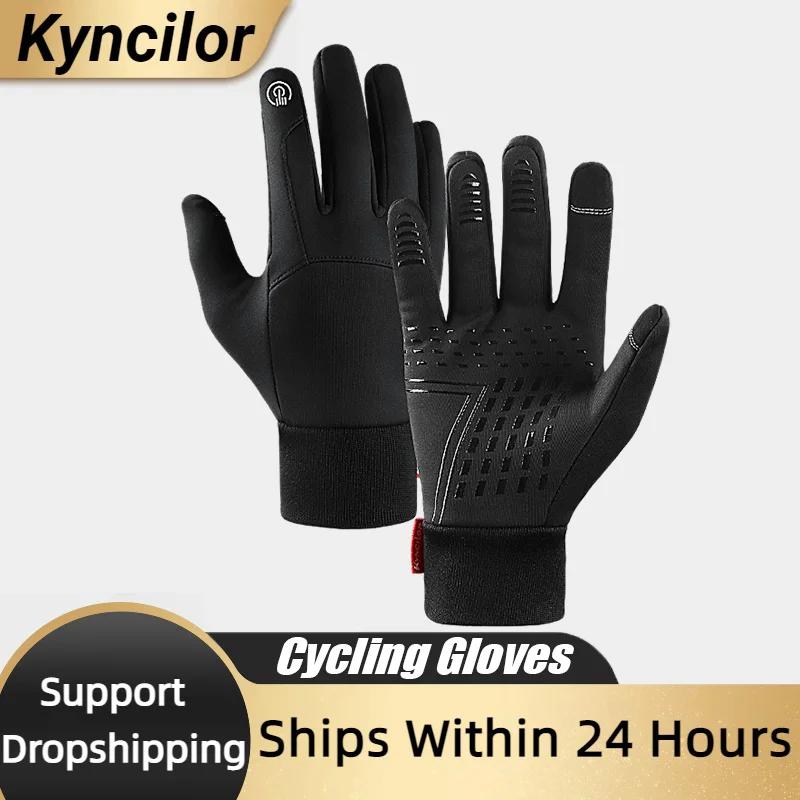 Hot Sale Winter Outdoor Sports Running Glove Warm Touch Screen Gym Fitness Full Finger Gloves For Men Women Sports Gloves