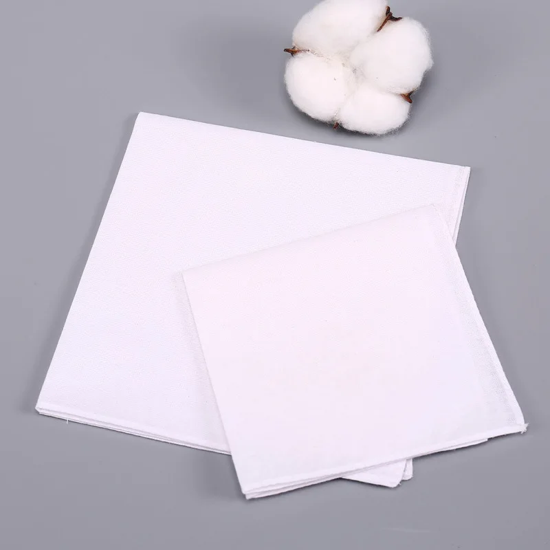 

12pcs Pure white small size cotton children's handkerchief student tie-dye painting DIY activity 20*20cm 28*28cm